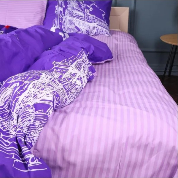 Фото - Комплект постільної білизни MirSon Бязь 17-0755 Chic Parisies 220х240 (2200010933871)